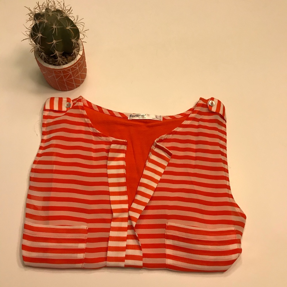 Women’s sleeveless striped blouse